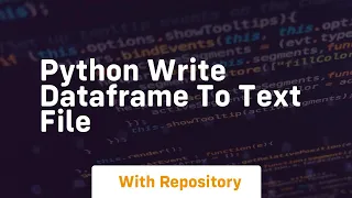 python write dataframe to text file