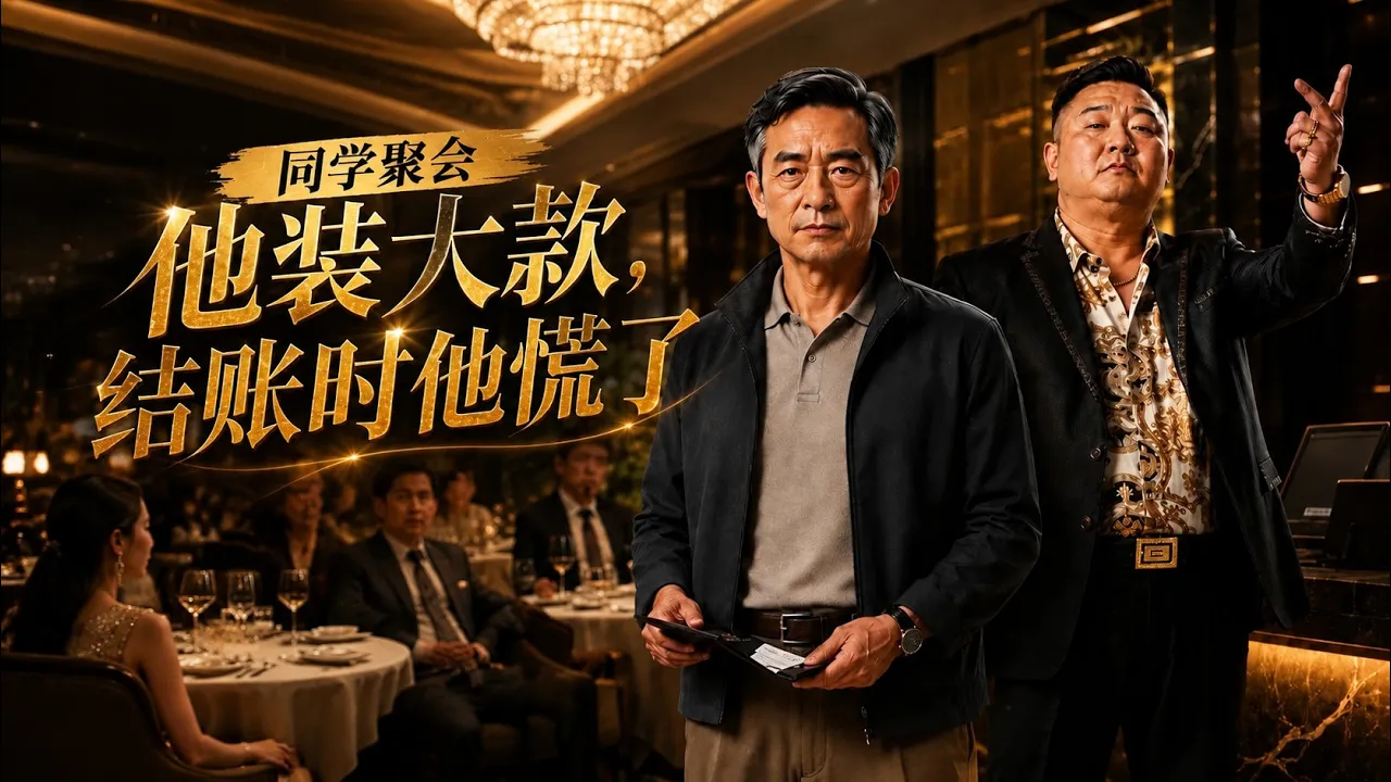 同学聚会他装大款,结账时他慌了