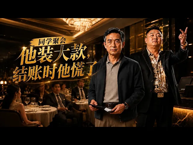 同学聚会他装大款,结账时他慌了
