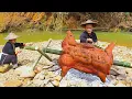 Lagu Dwarf Family Grills Whole Pig - Build an Oven and Grill a Whole Pig in the Wild