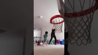 Making a compilation of ankle-breakers against your kids is