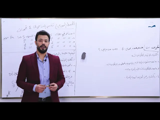 ⁣مادة الكيمياء للصف الثالث المتوسط :الترتيب الالكتروني