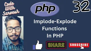 Implode Explode Function in PHP PHP Tutorial in Hindi Code With Sarvesh
