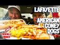 Lafayette Coney Island vs American Coney Island DETROIT CONEY DOG BATTLE with MY DAD