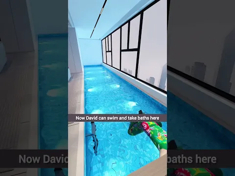“Balcony Swimming Pool 🏊‍♂️🌇 + Dream Life Transformation ✨🌴 #shorts #home