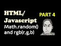 Javascript - random and RGB