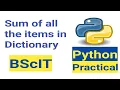 Write a Python program to sum all the items in a dictionary Sum all the items in a dictionary