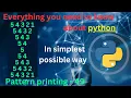Pattern printing 49 Numbers - 25 pattern printing in python tutorial python full course