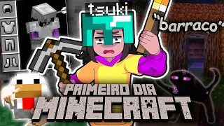 ZERANDO MINECRAFT PELA PRIMEIRA VEZ - DIA 1