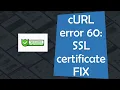 cURL error 60 SSL certificate FIX - wordpress