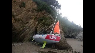 Fleet Back Out Racing in Mini Transat Eurochef Report 7 (English) Georges Kick Boat on Rocks Pics