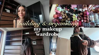 build & organise my makeup wardrobe with me