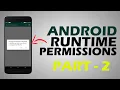 Asking Android Permission At Runtime Android Basics Android App Development Tutorials Part 2