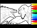 Godzilla vs King Kong Burning on a Tree Coloring pages