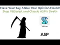 Petition To NOT Remove VBScript