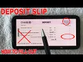 How To Fill Out Complete Bank Deposit Slip