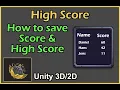 Unity High score score Save Tutorial 2022