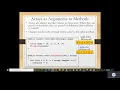 Java I Chapter 7 Class 2 Part 1 Arrays and Methods