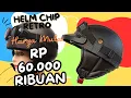 HELM CHIP RETRO MOTIF COKLAT POLOS