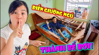 Hằng Hóng Hớt Bí Mật Biến Giường Ngủ Của Thảo Đen Thành Bể Bơi Bí Mật Khi Chơi Trốn Tìm ❤ KN CHENO