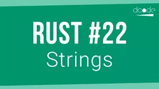 Rust Programming Tutorial - Strings