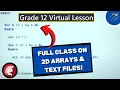 FULL Grade 12 Lecture On 2D Arrays and Text Files Beginner s Guide To Coding