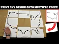 How to print any Design or Image onto Multiple Pages using PAINT