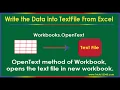 VBA Write In Text File