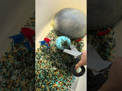 Giant Orbeez Balloon Vs Dart 😰 #poppballons #balloon #orbeez #satisfying