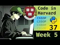 LIVE CS50 Python Week 5 Log 37 CODE in Harvard just 1 HOUR