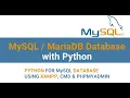 Python for MySQL MariaDB Databases with XAMPP Zebracode