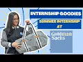 Goldman Sachs internship goodies unboxing Software Engineering internship