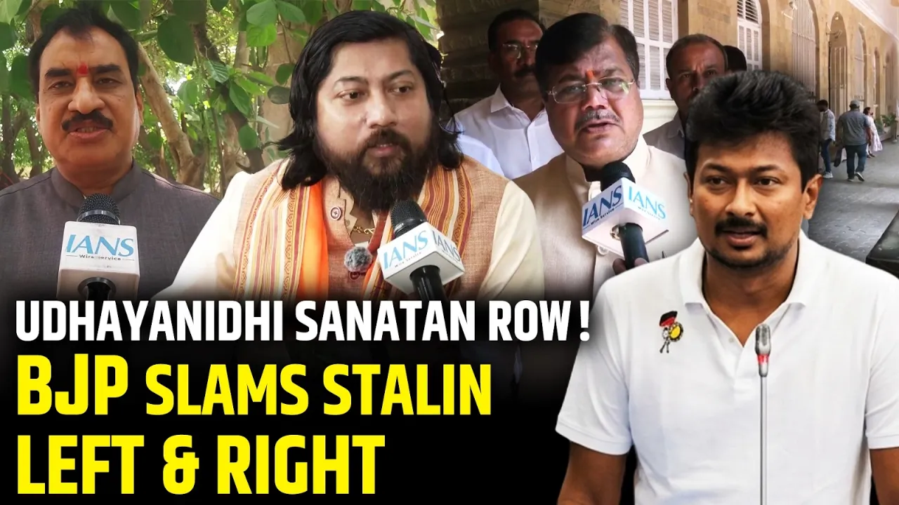 Udhayanidhi Stalin’s Sanatan Dharma Remark Sparks Controversy | BJP Launches Fierce Attack
