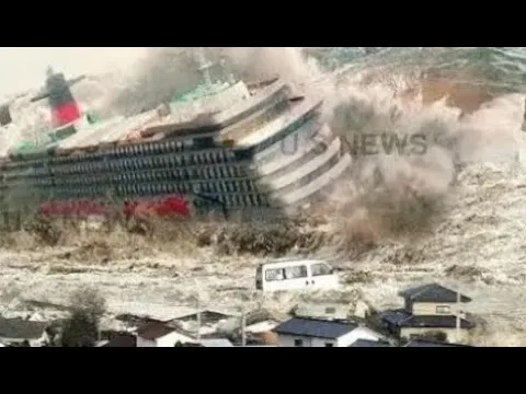 Download MP3 Crazy Footage  🔴  Large Cruise Ships Overcome Monster Waves In Storm \u0026 Powerful Glacier Calving