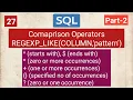 SQL - REGEXP