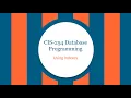 CIS-254 Using Indexes