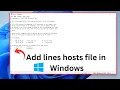 How to Edit Hosts File in Windows 7 Add Lines in Hosts File