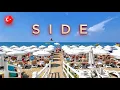 SIDE HOTELS PROMENADE 📍 Currently Walking tour Beach \u0026 Shopping TÜRKIYE #turkey #side #september