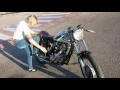 Download Lagu Triumph t120r / t120 cafe racer first kickstart girl , kick starter motorcycle girl !!!