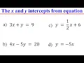 How to Find the X and Y Intercepts of a Line from a Linear Equation