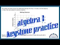 Algebra 1 KEYSTONE Practice - Line of Best Fit and Predictions
