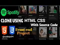 Spotify clone using HTML CSS