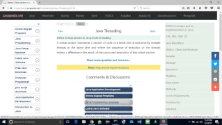 Define Critical section in Java multi-threading javapedia net