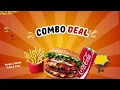 Animated Burger Menu Board Canva Editable TV Template DigitalSigns ai DSHub