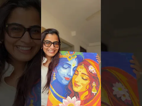 Radha Krishna Painting #sameekshatakke #harekrishna #krishna