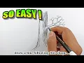 How to draw a tree trunk Easy Drawings