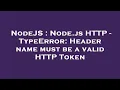 NodeJS Node js HTTP - TypeError Header name must be a valid HTTP Token