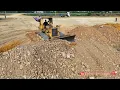 Download Lagu Nice Work! Use Powerful Komatsu Vs Shantui Dozer Pushing Soil Fast And 25t Dump Trucks Land Filling