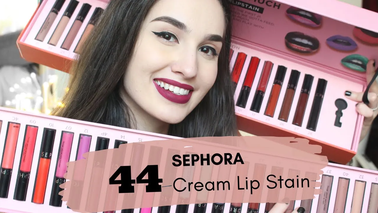 NEW SEPHORA CREAM LIP STAIN: SWATCHES ON DARK SKIN + FIRST IMPRESSION REVIEW #LIPBOOK | ENGLISH