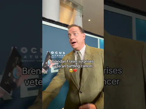 Brendan Fraser surprised veteran battling cancer 🥹❤️